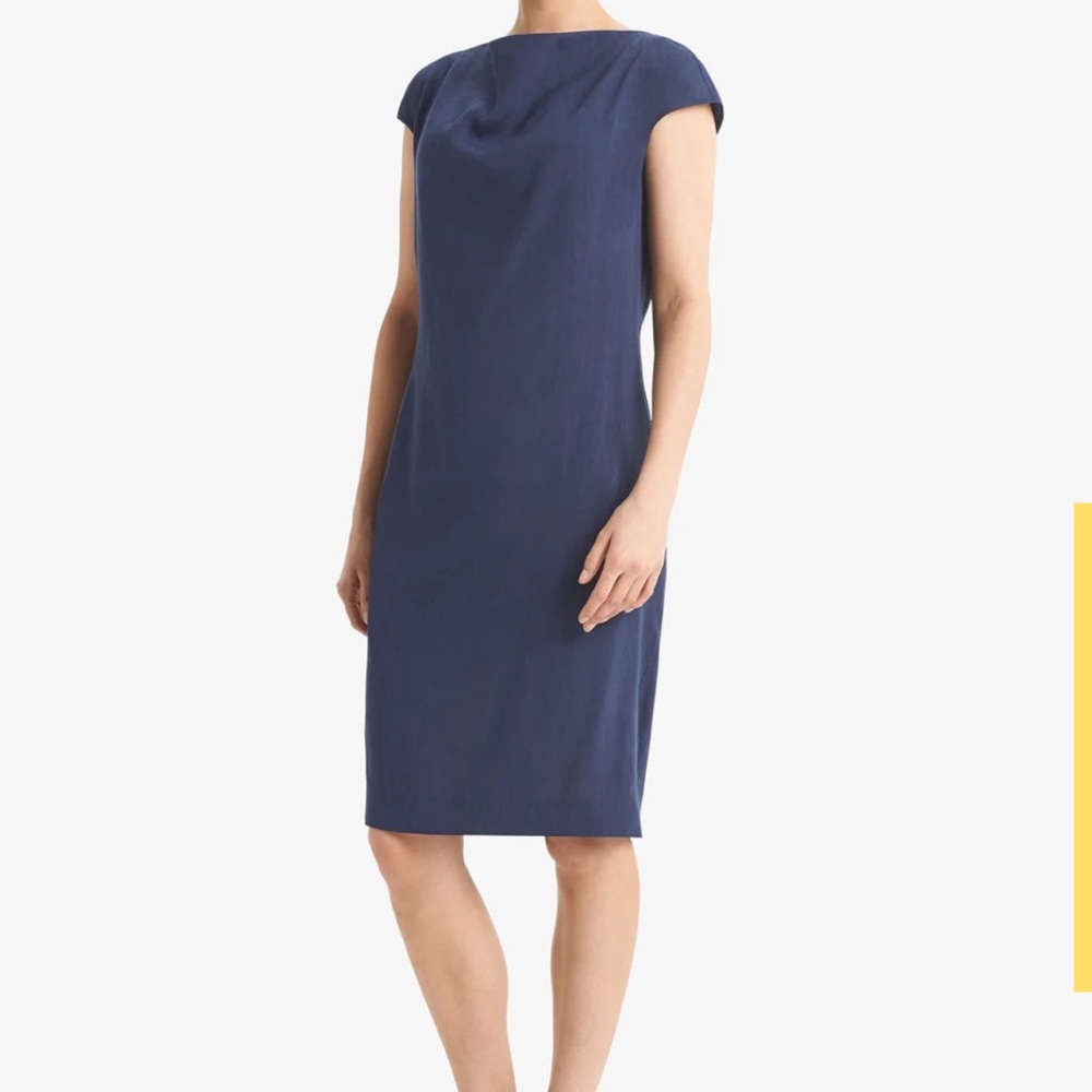 Elegant Navy Blue Women's Dress